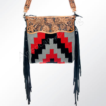 American Darling Cross Body Hand Tooled Saddle Blanket Genuine Leather Western Women Bag Handbag Purse | Crossbody for Cute
